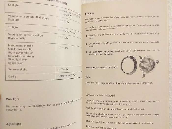 Peugeot 404 Sedan Instruksiehandleiding / Instruction manual