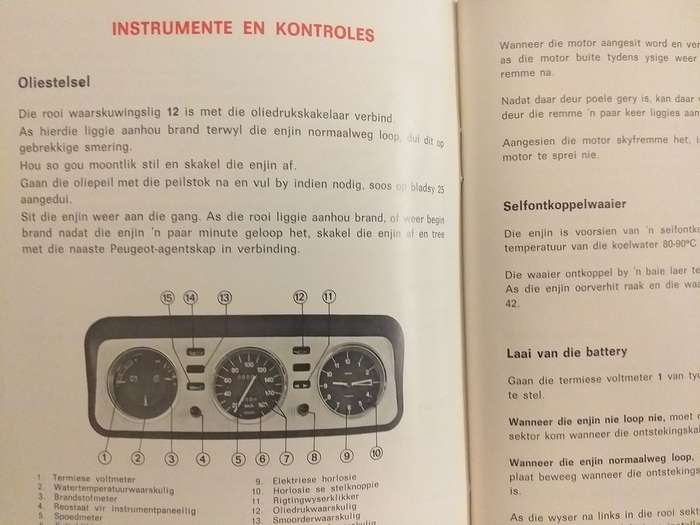 Peugeot 404 Sedan Instruksiehandleiding / Instruction manual