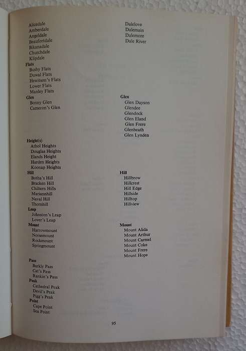 Suid-Afrikaanse Pleknaamwoordeboek Deel 1 (PJ Nienaber)