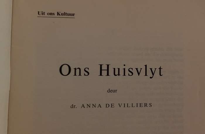 SAUK publikasie Ons Huisvlyt