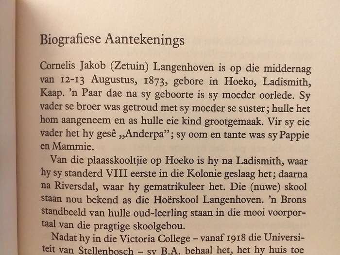 Sonde met die bure (CJ Langenhoven)