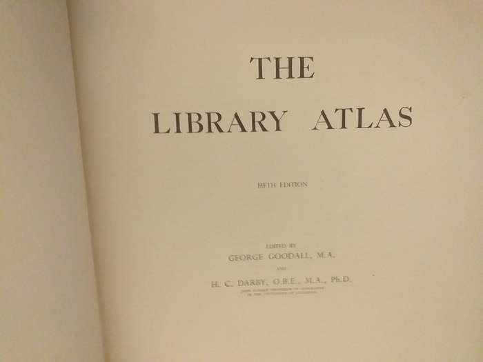 The Library Atlas (Goodall & Darby) LARGE BOOK 1947