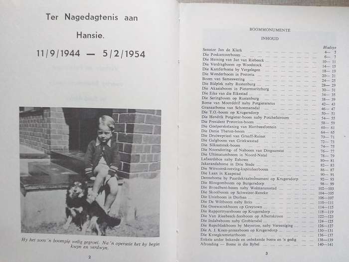 Verhale en Foto's van veertig Boommonumente in Suid-Afrika (Dr JJ van Tonder)