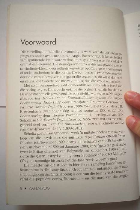 Veg en vlug (JC Steyn) Ware verhale uit die Anglo Boereoorlog