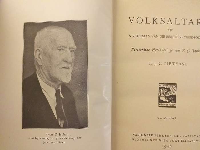 Volksaltare of 'n Veteraan van die Eerste Vryheidsoorlog (HJC Pieterse) Ons Geskiedenis Serie