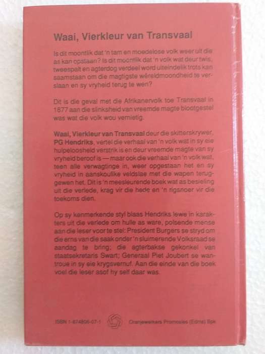 Waai vierkleur van Transvaal (PG Hendriks)