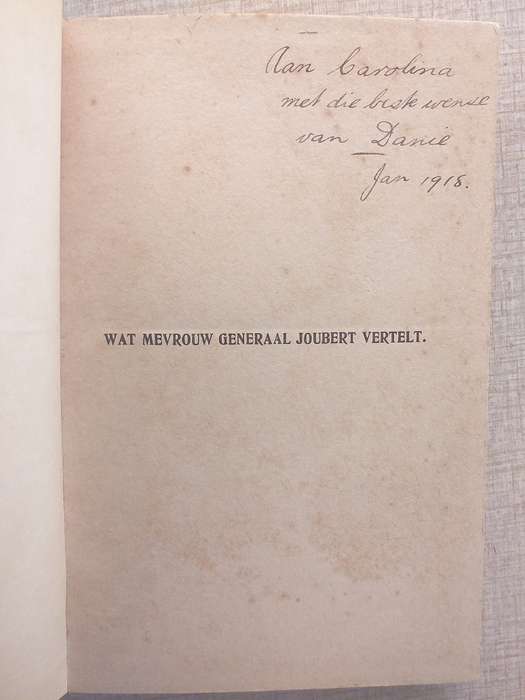 Wat Mevouw Generaal Joubert Vertelt (L Rompel Koopman)