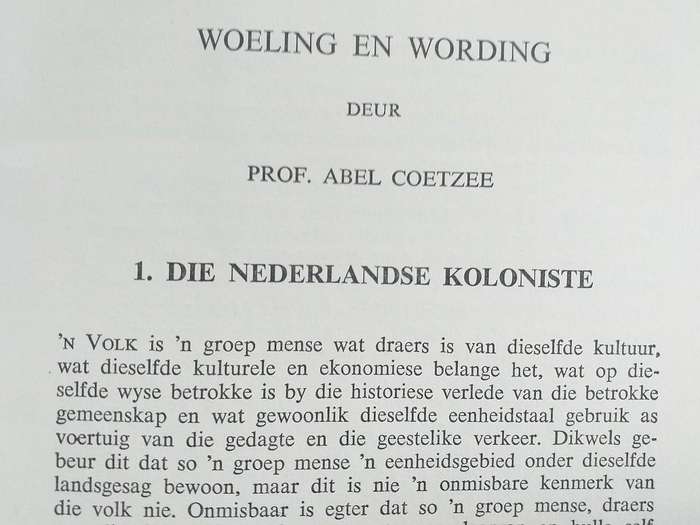 Woeling en wording (Prof Abel Coetzee) SAUK Publikasie