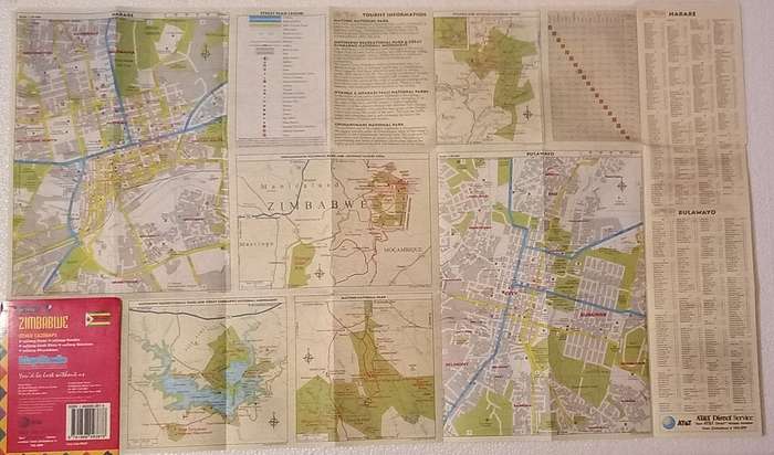 Zimbabwe map fold open type