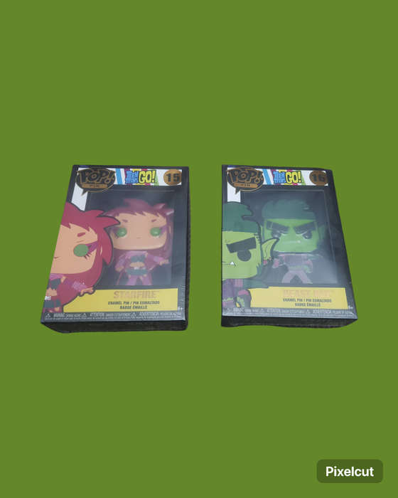 Super Rare Funko pop pin Teen Titans bundle.