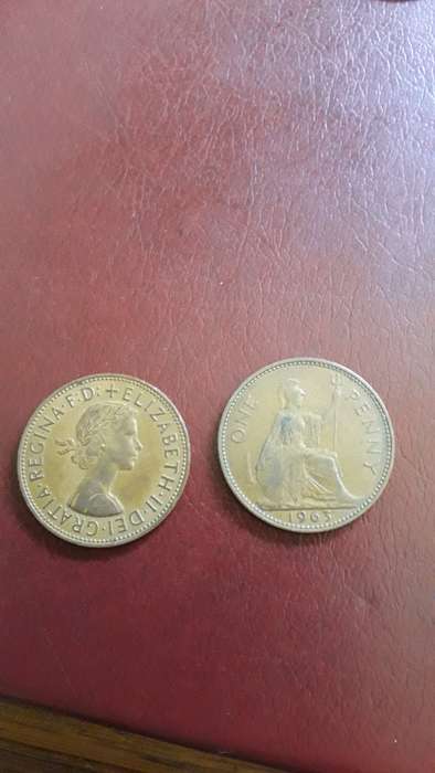 GB 1 penny   1963