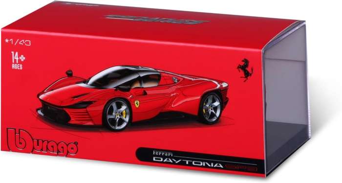 Ferrari Daytona SP3 2021 red/black 1/43 Bburago Signature NEW+boxed #6102 instant wheels