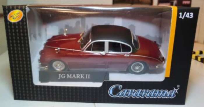 Jaguar Mk.II 2000 dark red 1/43 Cararama NEW+boxed #6110 instant wheels