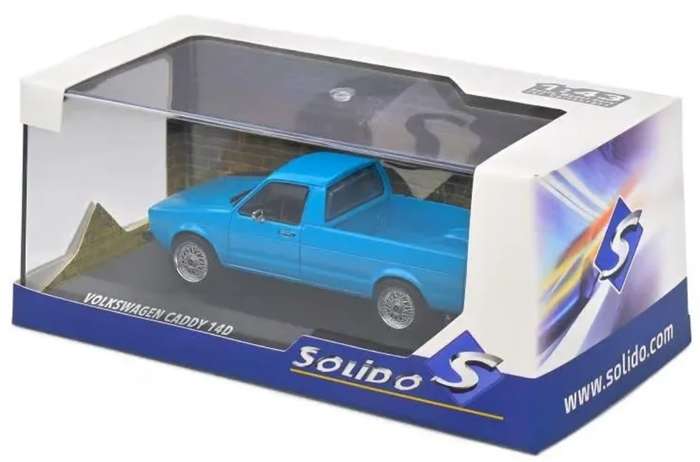 Volkswagen Golf Caddy (14D) Pick-up 1990 blue 1/43 Solido NEW+boxed #6133 instant wheels