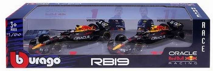 RedBull RB19 F1 2023 M.Verstappen/#1+S.Perez/#11 2carset 1/43 Bburago NEW+boxed #6134 instant wheels