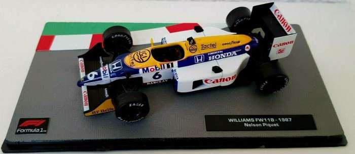 Williams FW11B #6 F1 N. Piquet World Champion 1987 1/43 IXO/Altaya NEW+boxed #6140 instant wheels