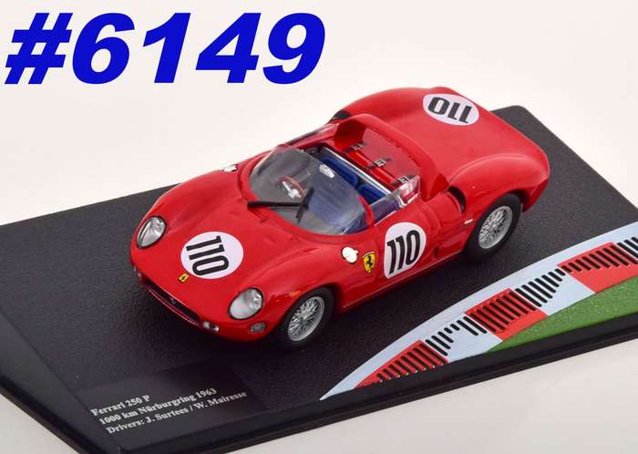 Ferrari 250 P #110 1000km NurburgRing 1963 Surtees 1/43 IXO NEW+boxed #6149 instant wheels