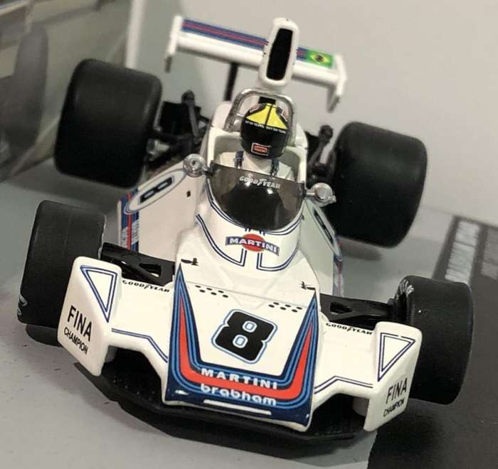 Brabham BT44B #8 F1 1975 Brazil C Pace white 1/43 IXO/Altaya NEW+boxed #6153 instant wheels