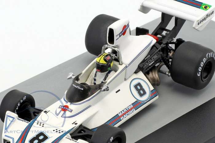Brabham BT44B #8 F1 1975 Brazil C Pace white 1/43 IXO/Altaya NEW+boxed #6153 instant wheels