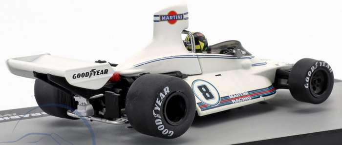 Brabham BT44B #8 F1 1975 Brazil C Pace white 1/43 IXO/Altaya NEW+boxed #6153 instant wheels