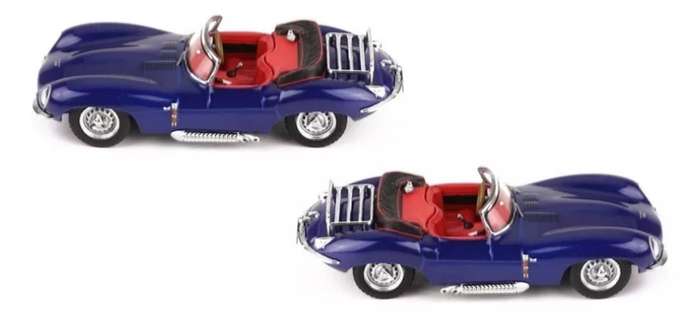 Jaguar XK SS covertible 1957 blue metallic 1/43 IXO/PremiumX NEW+boxed #6157 instant wheels