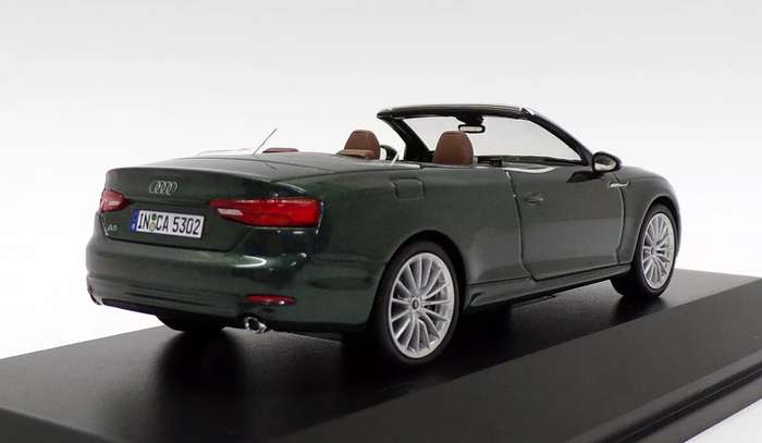 Audi A5 Cabriolet 2017 Gotland Green 1/43 Spark/Audi Cllctn NEW+boxed #6158 instant wheels