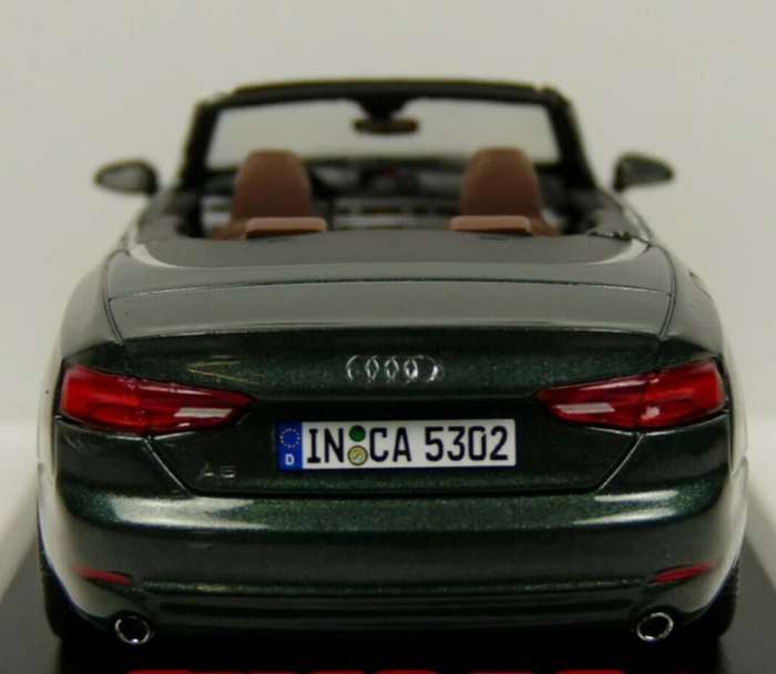 Audi A5 Cabriolet 2017 Gotland Green 1/43 Spark/Audi Cllctn NEW+boxed #6158 instant wheels
