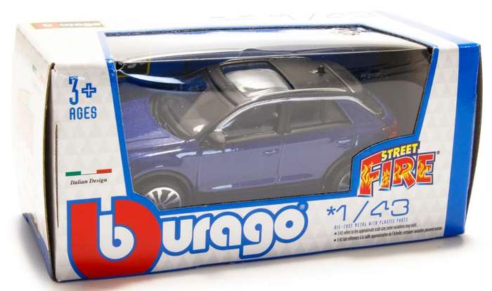 Volkswagen T-Roc 2021 blue-met 1/43 Bburago NEW+boxed #6164 instant wheels