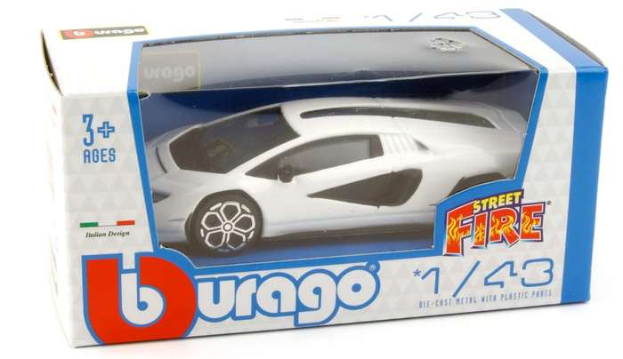 Lamborghini Countach LPI 800-4 2022 white 1/43 Bburago NEW+boxed #6168 instant wheels