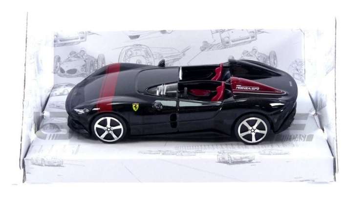 Ferrari Monza SP2 2018/2022 black 1/43 Bburago #6172 instant wheels