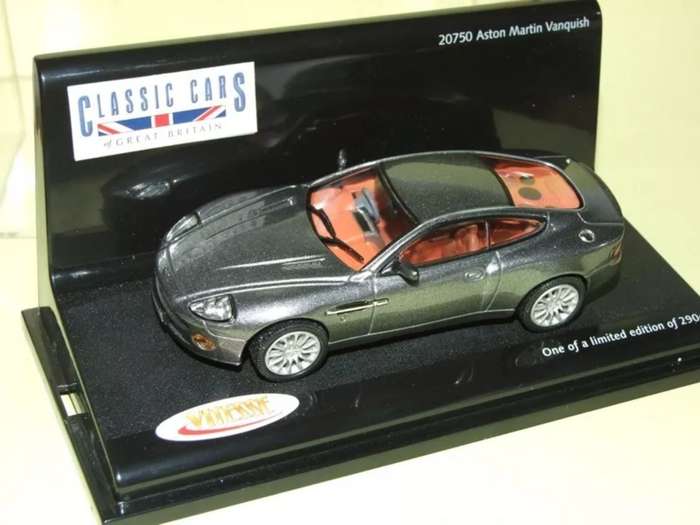 Aston Martin Vanquish V12 2002 TungstonSilver #2429/2904 1/43 Vitesse NEW+boxed #6176 instant wheels