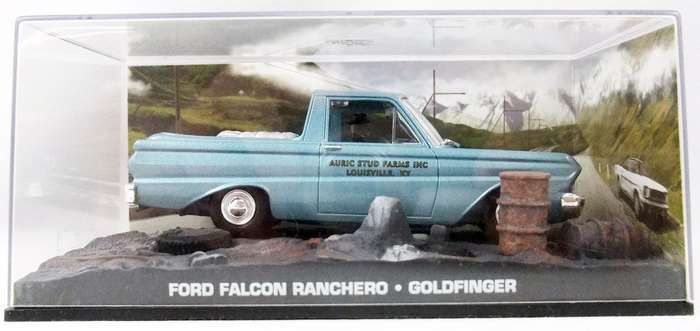 Ford Falcon Ranchero 1965 blue-met J.Bond Goldfinger 1/43 IX0/Altaya NEW+boxed #6177 instant wheels