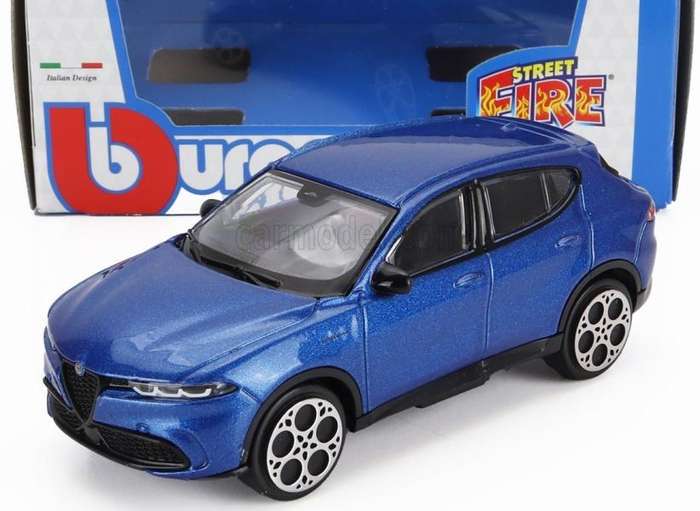 Alfa Romeo Tonale 2023 blue-metallic 1/43 Bburago NEW+boxed #6194 instant wheels