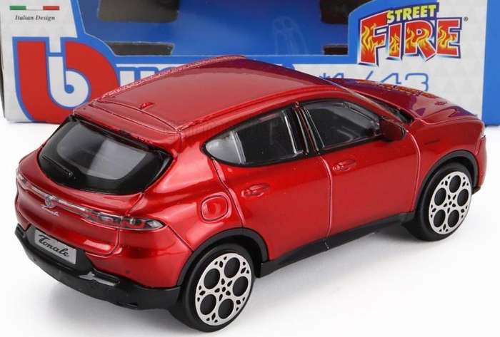 Alfa Romeo Tonale 2023 red-metallic 1/43 Bburago NEW+boxed #6195 instant wheels