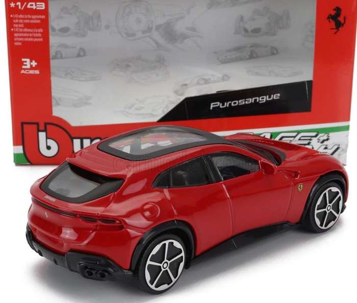 Ferrari Purosangue SUV 2022/23 red 1/43 Bburago NEW+boxed #6196 instant wheels