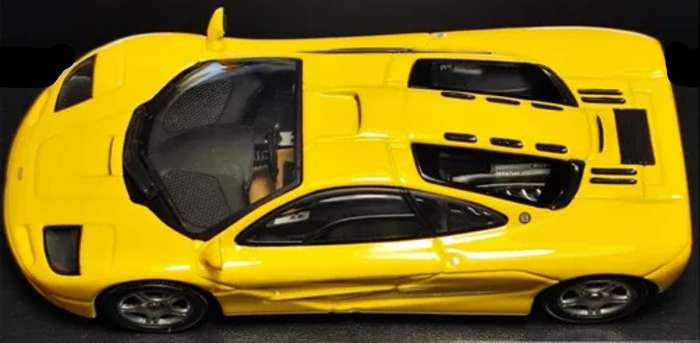McLaren F1 yellow 1993 1/43 DeAgostini/IXO #6201 instant wheels
