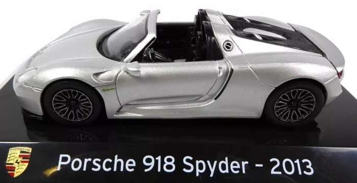 Porsche 918 Spyder 2013 liquid metallic silver 1/43 Altaya/IXO NEW+boxed #6209 instant wheels