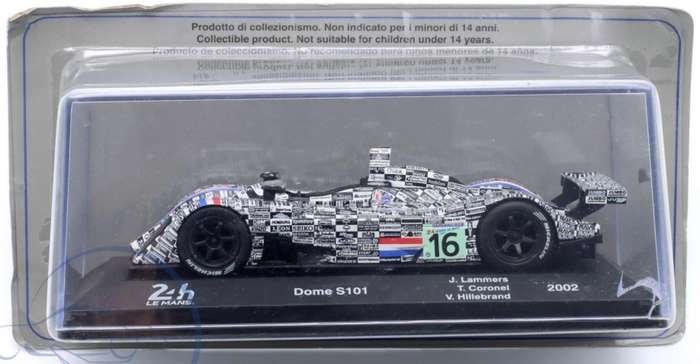 Dome S101 #16 8th 24h LeMans 2002 (Lammers et al) 1/43 Altaya/IXO NEW+boxed #6213 instant wheels