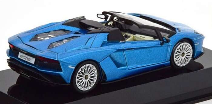 Lamborghini Aventador S Roadster 2017 bluemetallic 1/43 Altaya/IXO NEW+boxed #6218 instant wheels