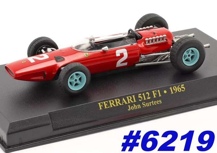 Ferrari 512 (#2) F1 1965 J.Surtees (also called "1512") red 1/43 Altaya/IXO NEW #6219 instant wheels