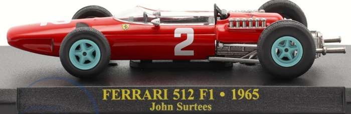 Ferrari 512 (#2) F1 1965 J.Surtees (also called "1512") red 1/43 Altaya/IXO NEW #6219 instant wheels