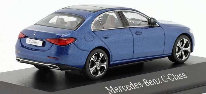 Mercedes-Benz C class (W206) 2021 Spectral Blue 1:43 Herpa NEW+boxed #6220 instant wheels