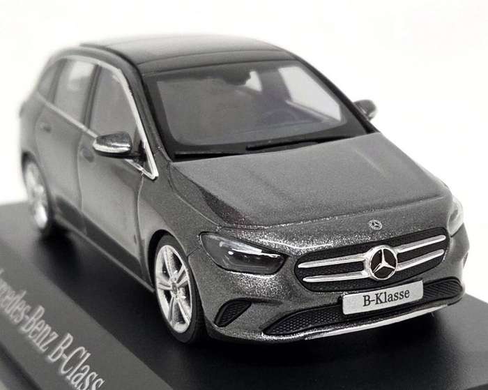 Mercedes-Benz B-class (W247) 2018 Mountain Grey-metallic 1:43 Herpa NEW+boxed #6224 instant wheels