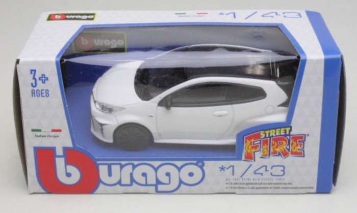 Toyota GR Yaris 2024 white 1:43 Bburago NEW+boxed #6226 instant wheels