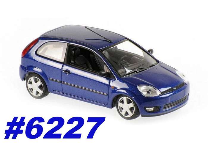 Ford Fiesta 2002 blue-met 1:43 Minichamps/Maxichamps NEW+boxed #6227 instant wheels