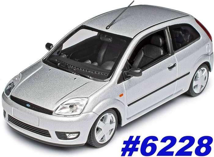Ford Fiesta 2002 silver 1:43 Minichamps/Maxichamp NEW+boxed #6228 instant wheels