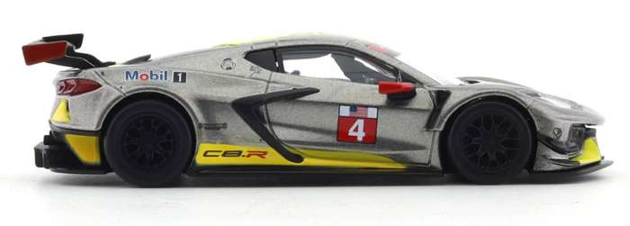 Chevrolet Corvette C8.R Presntatn Car 2020 silver/yellow 1:43 Bburago NEW+boxed #6229 instant wheels