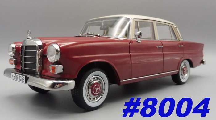 Mercedes-Benz 200 (W110) 1966 red+white 1/18 Norev NEW+boxed #8004 instant wheels