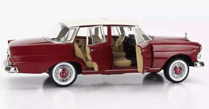 Mercedes-Benz 200 (W110) 1966 red+white 1/18 Norev NEW+boxed #8004 instant wheels