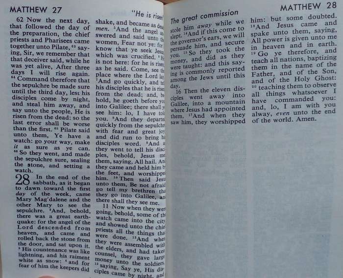Bible - The New Testament - KJV - Pocket - Wooden Panels - 1978
